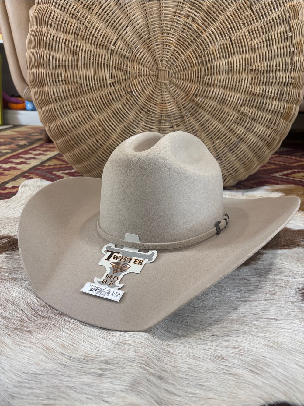 Twister Men's Felt Cowboy Hat in Light Beige 7 7/8